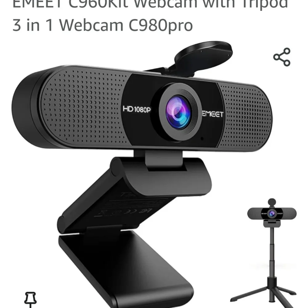 Webcam with tripod